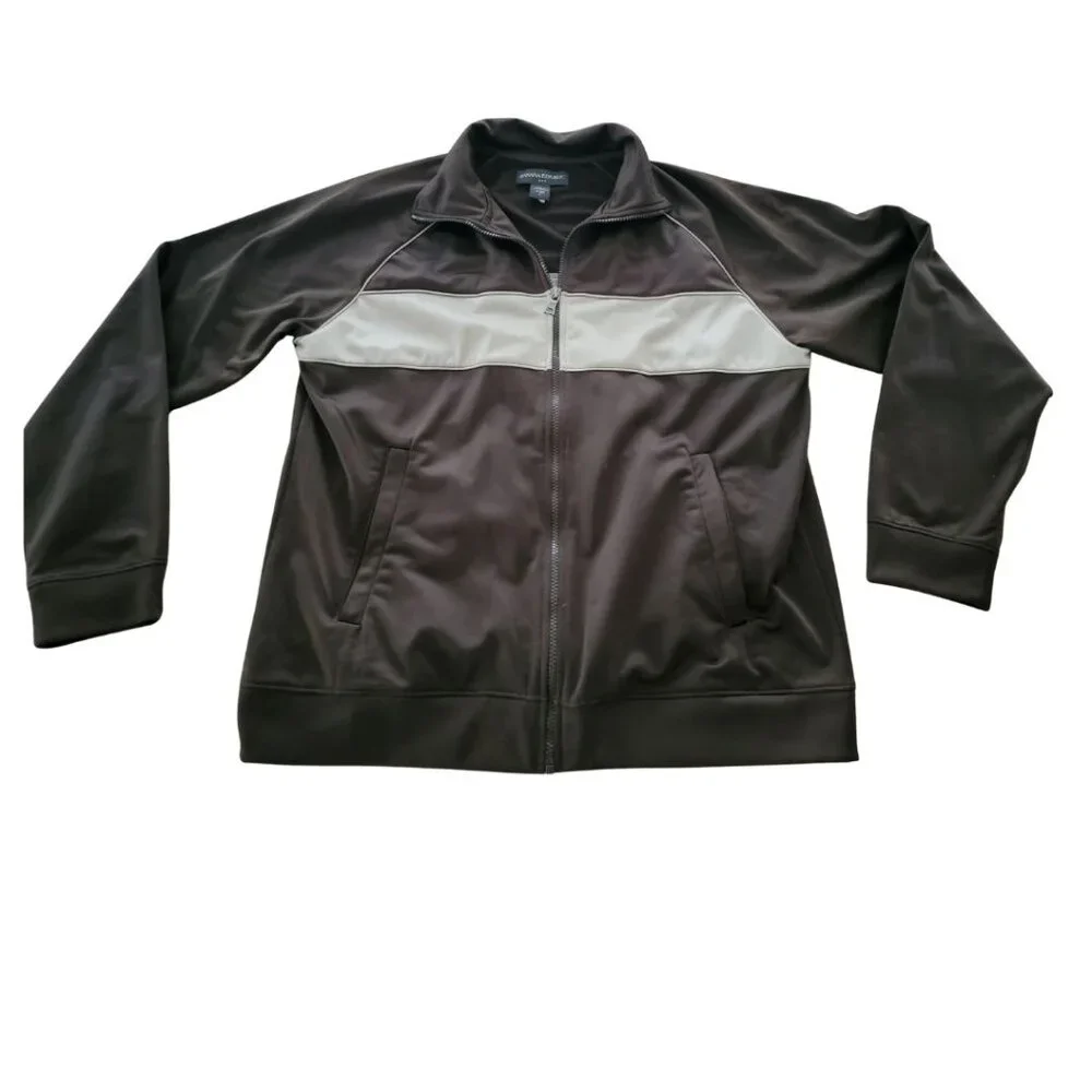 Men’s Banana Republic Full Zip Mock Neck Jacket Brown/Tan